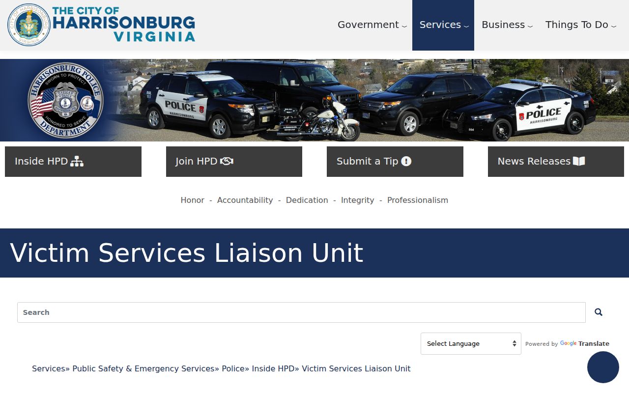 Harrisonburg City criminal records and local justice contact directory