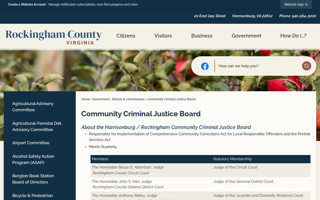 Harrisonburg City criminal records shared justice agencies